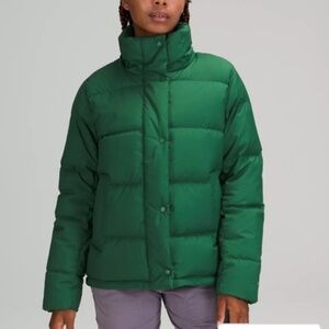 Lululemon Wunder Puff Jacket Coat Puffer Everglade Green 600 Fill Goose Down Sz6